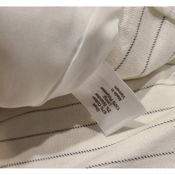 New! Lane Bryant Laney Wide Leg Crop Pants sz 14 White Pinstripes & Blazer Sz 18 - Picture 8 of 16